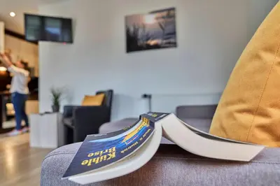 Ein Sitzbereich in der Unterkunft Haus Seemuschel - Fewo 8