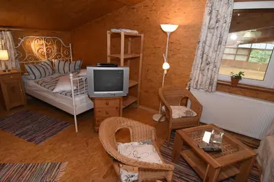 TV/Unterhaltungsangebot in der Unterkunft kleines Appartment auf Gestütsanlage