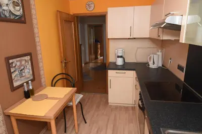 Küche/Küchenzeile in der Unterkunft Ferienwohnung in herrlicher Waldrandlage