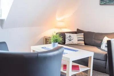 Ein Sitzbereich in der Unterkunft Ferienwohnung 'Möwe Whg. 4'