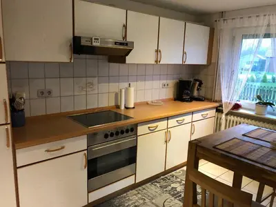 Küche/Küchenzeile in der Unterkunft Ferienhaus Nordseerobbe
