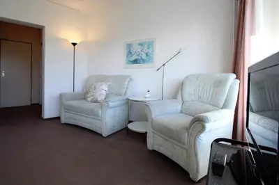 Ein Sitzbereich in der Unterkunft Haus Seehütte Wohnung 401
