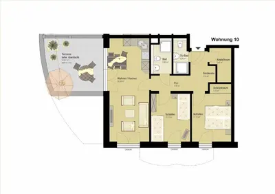 Grundriss der Unterkunft Ferienwohnungen Residenz Hohe Lith - Duhnen