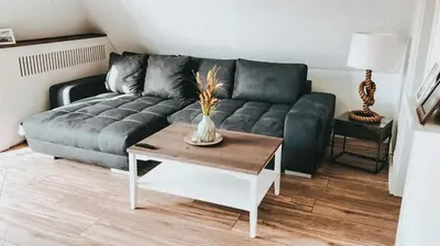 Ein Sitzbereich in der Unterkunft Hotel garni Seeluft Büsum