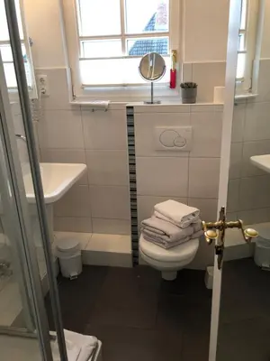 Ein Badezimmer in der Unterkunft Hotel garni Seeluft Büsum