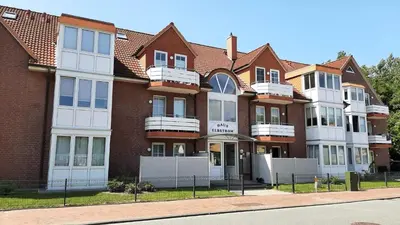 Das Gebäude in dem sich die Ferienwohnung befindet