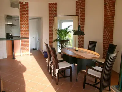 Küche/Küchenzeile in der Unterkunft Wasserturm Cuxhaven