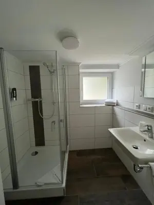 Ein Badezimmer in der Unterkunft Gästehaus Blauth