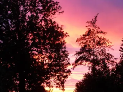 Blick auf den Sonnenuntergang/Sonnenaufgang von des Ferienhauses aus oder aus der Nähe