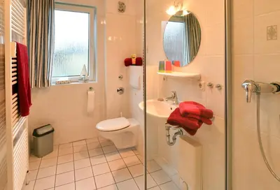 Ein Badezimmer in der Unterkunft Haus Hamburg