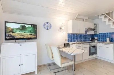 Küche/Küchenzeile in der Unterkunft Haus Seewind Wohnung 2