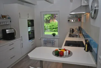 Küche/Küchenzeile in der Unterkunft Ferienhaus Deichgräfin