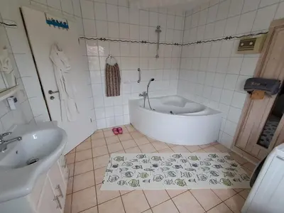 Ein Badezimmer in der Unterkunft Ferienhaus Strandperle