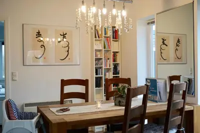 Ein Sitzbereich in der Unterkunft Ferienhaus Ryokan