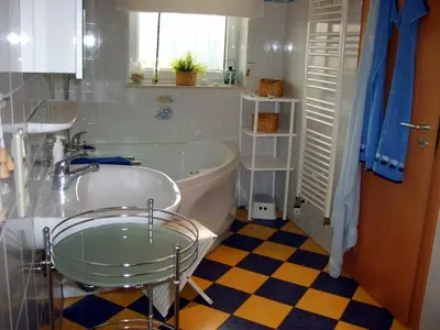 Ein Badezimmer in der Unterkunft Ferienhaus Seeblick