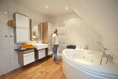Ein Badezimmer in der Unterkunft Ferienwohnung Kiebitz IV
