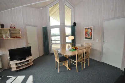 TV/Unterhaltungsangebot in der Unterkunft Ferienhaus Hus am See