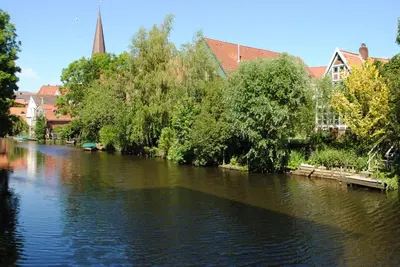 Blick auf einen Fluss in der Nähe der Ferienwohnung
