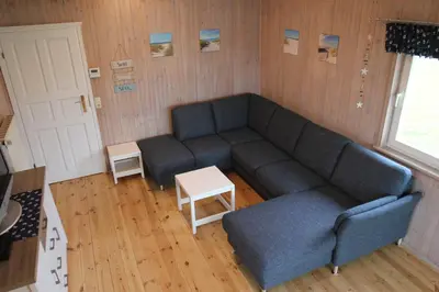 Ein Sitzbereich in der Unterkunft Ferienhaus Nordseebrise