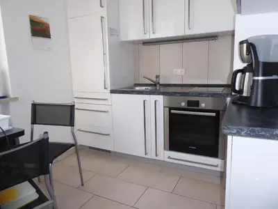 Küche/Küchenzeile in der Unterkunft Am Sahlenburger Strand - Wohnung 27