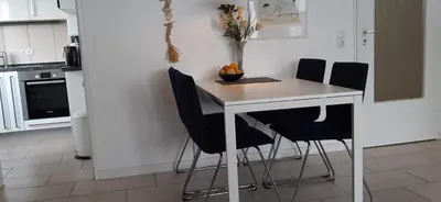 Küche/Küchenzeile in der Unterkunft Am Sahlenburger Strand - Wohnung 27