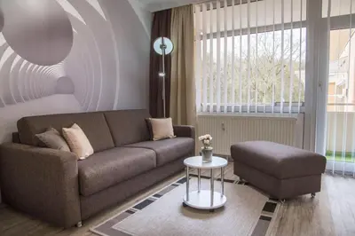 Ein Sitzbereich in der Unterkunft Haus Frauenpreiss Whg. 104