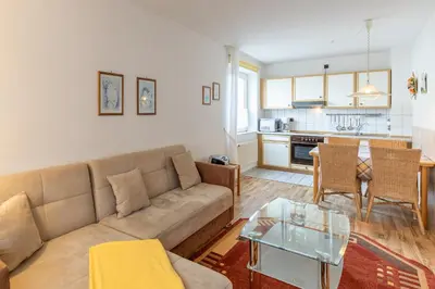 Küche/Küchenzeile in der Unterkunft Residenz Meeresbrandung Wohnung 42