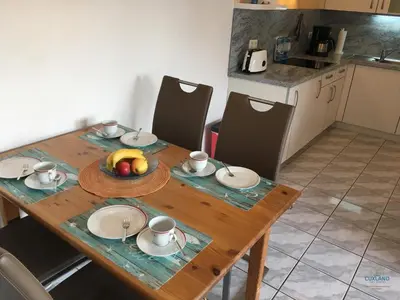 Küche/Küchenzeile in der Unterkunft Residenz Thalassa Whg. 2