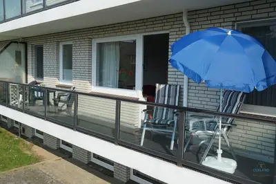 Ein Balkon oder eine Terrasse in der Unterkunft Residenz Thalassa Whg. 2