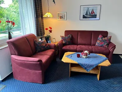 Ein Sitzbereich in der Unterkunft Residenz Thalassa Whg. 2