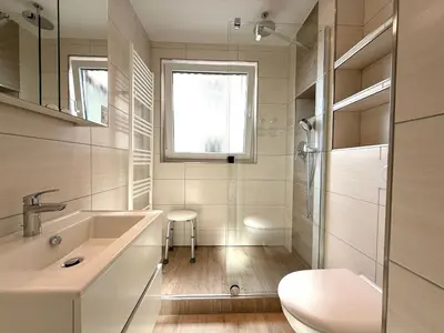Ein Badezimmer in der Unterkunft Strandhochhaus Whg. J12