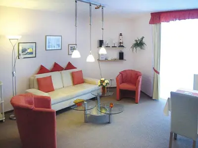 Ein Sitzbereich in der Unterkunft Apartment in Cuxhaven with community pool