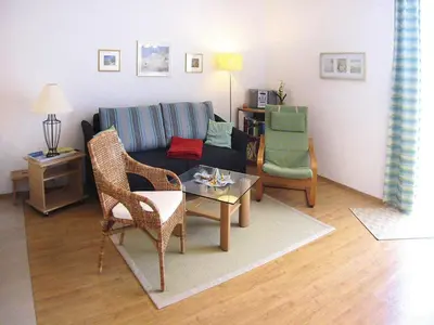 Ein Sitzbereich in der Unterkunft Apartment in Cuxhaven with community pool