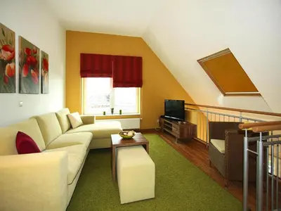 Ein Sitzbereich in der Unterkunft Appartement in Cuxhaven