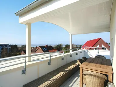 Ein Balkon oder eine Terrasse in der Unterkunft Apartment in Cuxhaven