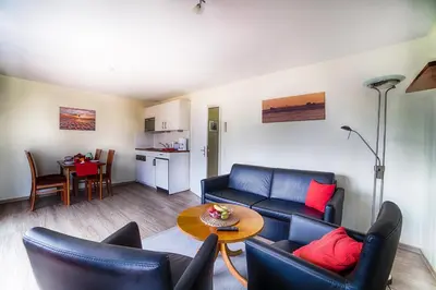 Küche/Küchenzeile in der Unterkunft Dünenglück, Ferienwohnung 21
