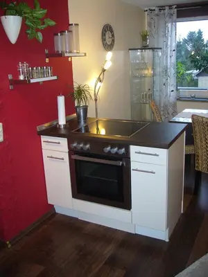 Küche/Küchenzeile in der Unterkunft Voßhörn 27, Ferienwohnung 4