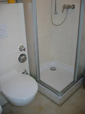 Ein Badezimmer in der Unterkunft Voßhörn 27, Ferienwohnung 4