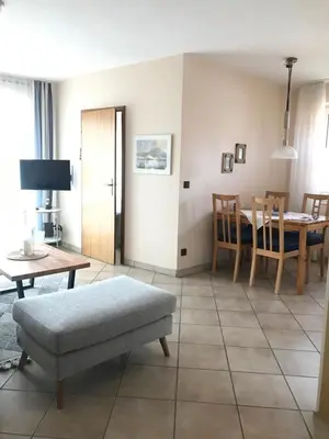 Ein Sitzbereich in der Unterkunft Am grooten Steen 1, Ferienwohnung 12