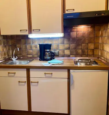 Küche/Küchenzeile in der Unterkunft Haus Dwarslöper, Ferienwohnung 4