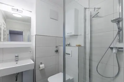 Ein Badezimmer in der Unterkunft Knechtsand 448