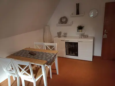 Küche/Küchenzeile in der Unterkunft Ferienwohnung Sietland