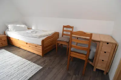 Ein Bett oder Betten in einem Zimmer der Unterkunft Ferienhaus kleine Villa