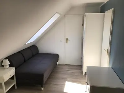 Ein Sitzbereich in der Unterkunft Ferienwohnung Ankerplatz
