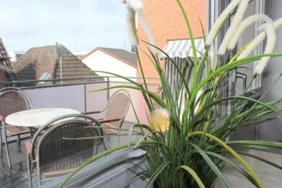Ein Balkon oder eine Terrasse in der Unterkunft Appartment Vermietung Lütje