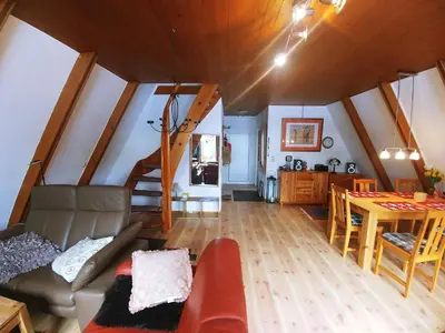 Ein Sitzbereich in der Unterkunft Nordseedeich