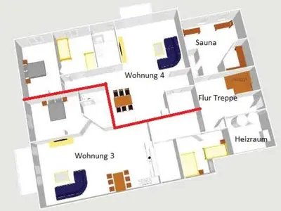 Grundriss der Unterkunft Biolandhof Dorn Highlander vom Elbdeich