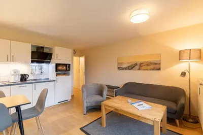 Küche/Küchenzeile in der Unterkunft Haus Stranddüne Wohnung 11