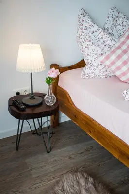 Ein Bett oder Betten in einem Zimmer der Unterkunft Strandchalet Elmo I in Wremen