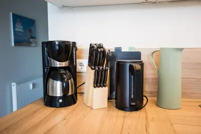 Kaffee-/Teezubehör in der Unterkunft Strandchalet Elmo I in Wremen